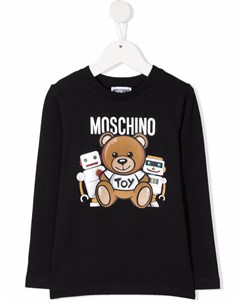 Футболка с длинными рукавами и логотипом Moschino kids