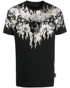 Футболка с круглым вырезом и принтом Skull Philipp plein