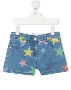 Джинсовые шорты с принтом Stella mccartney kids