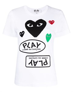 Футболка с короткими рукавами и логотипом Comme des garçons play