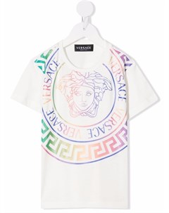 Футболка с узором Greca Versace kids