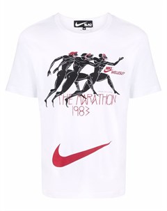 Футболка с логотипом Swoosh Black comme des garçons