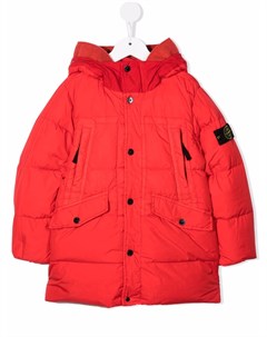 Пальто с нашивкой логотипом Stone island junior