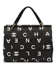 Стеганая сумка тоут 1997 го года с логотипом CC Chanel pre-owned