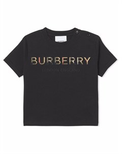 Футболка с вышитым логотипом Burberry kids