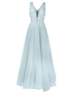 Платье из тюля с глубоким вырезом и бусинами Jenny packham