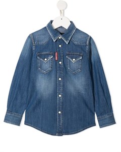 Джинсовая рубашка с длинными рукавами Dsquared2 kids