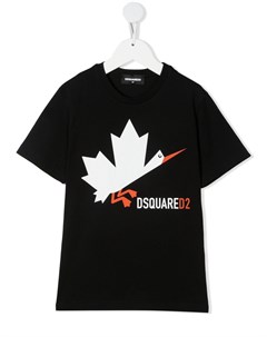 Футболка с круглым вырезом и принтом Dsquared2 kids