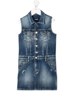 Джинсовое платье без рукавов Dsquared2 kids