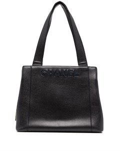 Сумка тоут 1998 го года с тисненым логотипом Chanel pre-owned