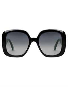 Солнцезащитные очки в квадратной оправе с отделкой Web Gucci eyewear