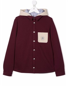 Куртка с капюшоном и нашивкой Brunello cucinelli kids