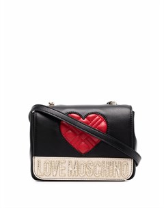 Стеганая сумка через плечо с логотипом Love moschino