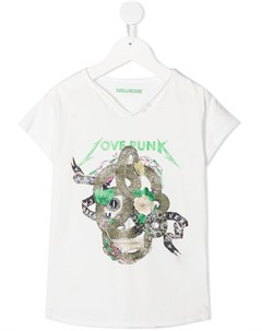 Футболка с принтом Love Punk Zadig & voltaire kids