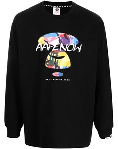 Футболка с длинными рукавами и графичным принтом Aape by *a bathing ape®