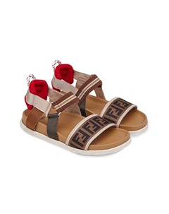 Сандалии на липучках с логотипом Fendi kids