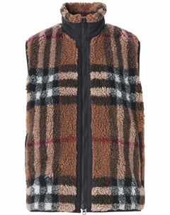 Флисовый жилет в клетку Burberry