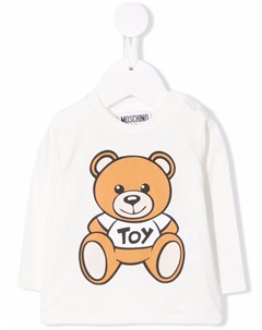 Футболка с длинными рукавами и принтом Teddy Bear Moschino kids