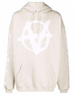 Флисовое худи Anarchy с логотипом Vetements