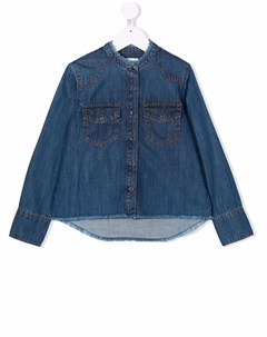 Джинсовая рубашка Rea с вышивкой Zadig & voltaire kids