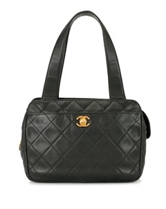 Стеганая сумка тоут 1997 го года с логотипом CC Chanel pre-owned