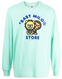 Футболка с длинными рукавами и логотипом *baby milo® store by *a bathing ape®