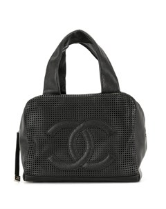 Сумка тоут 2005 го года с сетчатыми вставками и логотипом CC Chanel pre-owned