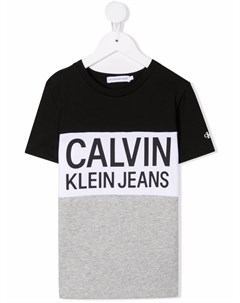 Футболка в стиле колор блок с логотипом Calvin klein kids