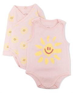 Комплект из двух боди с принтом Happy Sun Stella mccartney kids