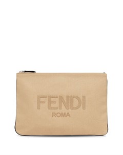 Клатч среднего размера с логотипом Fendi