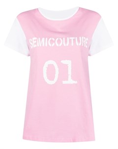 Футболка в стиле колор блок Semicouture