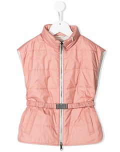 Дутый жилет с поясом Brunello cucinelli kids