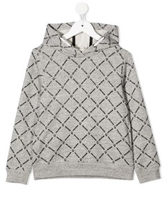 Клетчатое худи с логотипом Zadig & voltaire kids