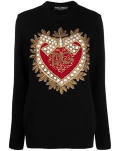 Джемпер с вышитым логотипом Dolce&gabbana