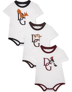 Комплект из трех боди с короткими рукавами Dolce & gabbana kids