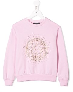 Джемпер с декорированным логотипом Versace kids