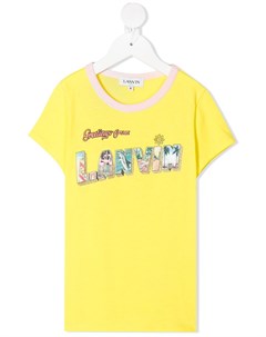 Футболка с короткими рукавами и логотипом Lanvin enfant