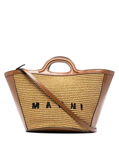 Сумка тоут с вышитым логотипом Marni