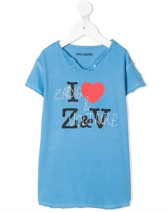 Футболка с короткими рукавами и логотипом Zadig & voltaire kids