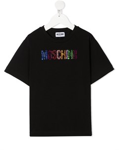 Футболка с короткими рукавами и логотипом Moschino kids