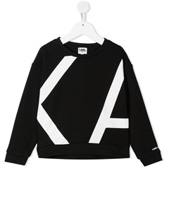 Двухцветная толстовка с логотипом Karl lagerfeld kids