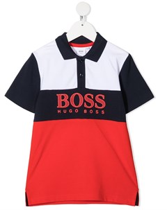 Рубашка поло в стиле колор блок Boss kidswear