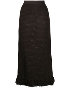 Трикотажная юбка миди с завышенной талией Bottega veneta