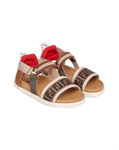 Сандалии на липучках с логотипом Fendi kids