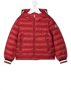 Пуховик с нашивкой логотипом Moncler enfant