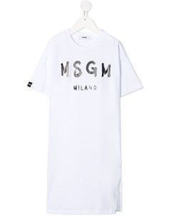 Платье футболка с логотипом Msgm kids