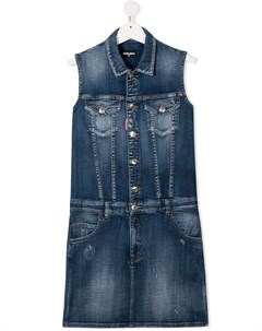 Джинсовое платье без рукавов Dsquared2 kids