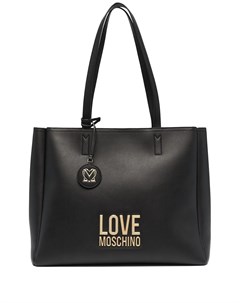 Сумка шопер с металлическим логотипом Love moschino