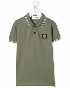 Рубашка поло с нашивкой логотипом Stone island junior