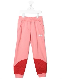 Спортивные брюки со стегаными вставками Msgm kids